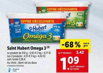 Lidl Saint hubert oméga 3 offre