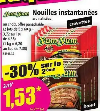 Norma Nouilles instantanées yum yum offre