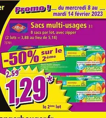 Norma Sacs multi-usages albal offre