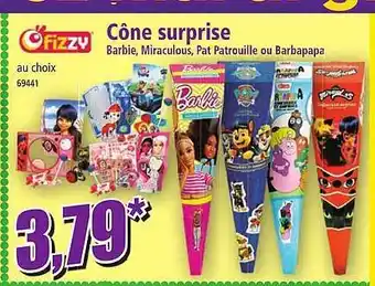 Norma Cône surprise fizzy offre