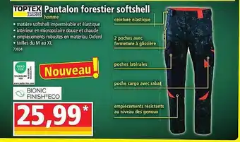 Norma Pantalon forestier softshell homme toptex pro offre