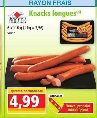 Norma Knacks longues progalor offre