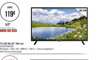 Casino Supermarchés Tv Led HD 32 80cm offre