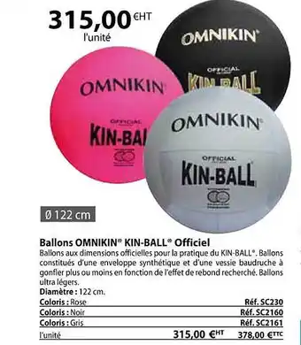 Casal Sport Ballons omnikin kin-ball officiel offre