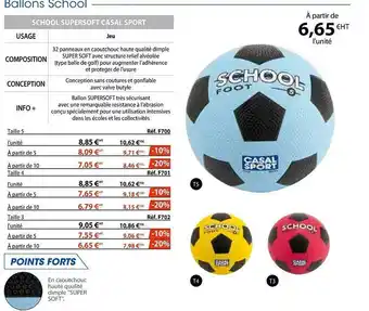 Casal Sport School supersoft casal sport offre