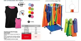 Casal Sport Chasuble réversible pro rugby casal sport offre