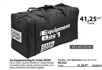 Casal Sport Sac équipment bag xl casal sport offre