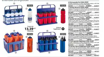 Casal Sport Porte-gourdes pro casal sport, gourde 700ml pro casal sport, porte-gourdes basic casal sport, gourde 750ml basic casal sport, offre
