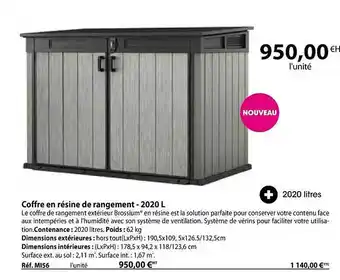 Casal Sport Coffre en résine de rangement - 2020l offre