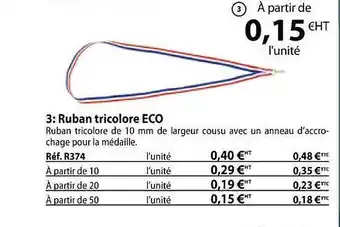 Casal Sport Ruban tricolore eco offre