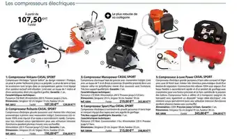 Casal Sport Compresseur volcano casal sport, compresseur robusto casal sport, compresseur manopower casal sport, compresseur sport plus c offre