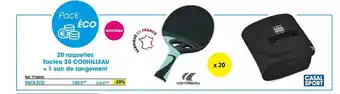 Casal Sport 20 raquettes tacteo 30 cornilleau + 1 sac de rangement offre