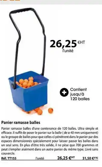 Panier ramasse balles