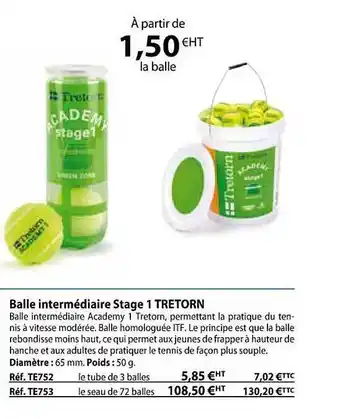 Casal Sport Balle intermédiaire stage 1 tretorn offre