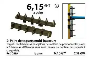 Casal Sport Paire de taquets multi-hauteurs offre