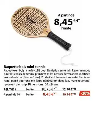 Casal Sport Raquette bois mini-tennis offre