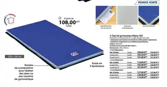 Casal Sport Tapis de gymnastique majeur ges offre