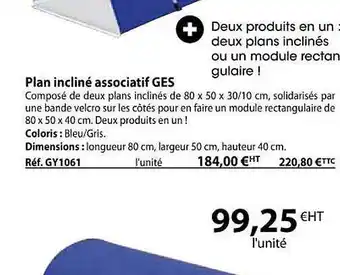 Casal Sport Plan incliné associatif ges offre