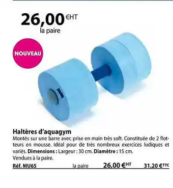 Haltères d'aquagym