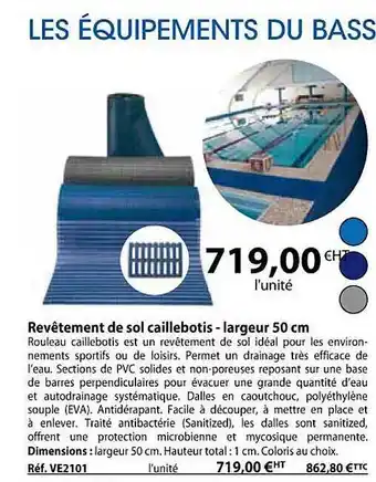 Casal Sport Revêtement de sol caillebotis - largeur 50 cm offre