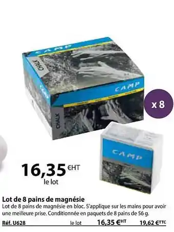 Casal Sport Lot de 8 pains de magnésie offre