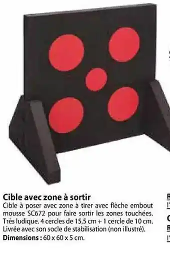 Cible avec zone Ă sortir