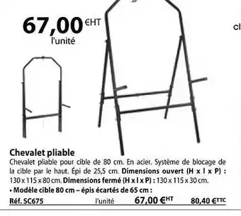 Casal Sport Chevalet pliable offre