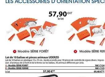 Casal Sport Lot de 10 balises et pinces animaux uderzo offre