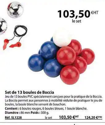 Casal Sport Set de 13 boules de boccia offre