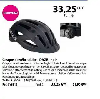 Casal Sport Casque de vélo adulte - daze - noir offre