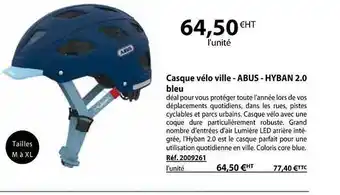 Casal Sport Casque vélo ville - abus - hyban 2.0 bleu offre