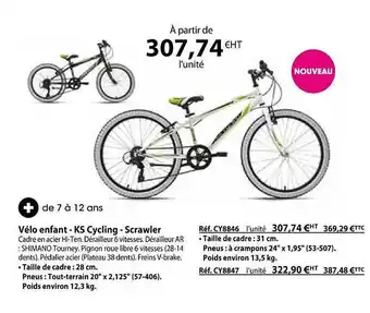 Casal Sport Vélo enfant - ks cycling - scrawler offre