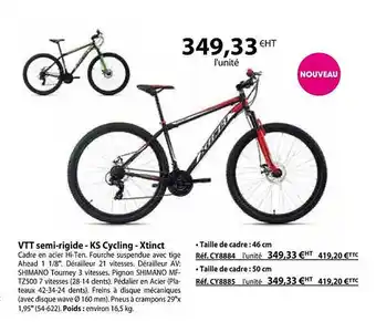Vtt semi-rigide - ks cycling - xtinct