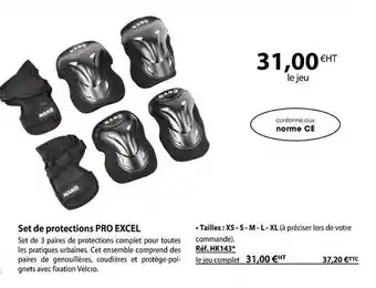 Casal Sport Set de protections pro excel offre
