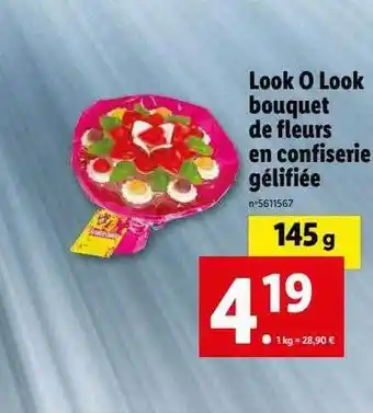 Lidl Look o look bouquet de fleurs en confiserie gélifiée offre