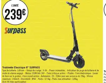 Casino Supermarchés Trottinette Electrique 8 Surpass offre