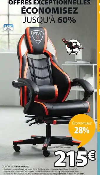JYSK Chaise Gaming Gamborg offre