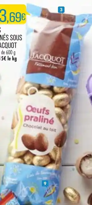 Match Œufs Pralinés Sous Alu Jacquot offre