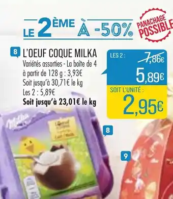 Match L'Œuf Coque Milka offre