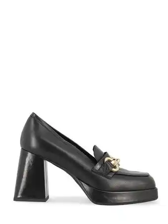 Edisac Mocassins à talon en cuir en cuir offre