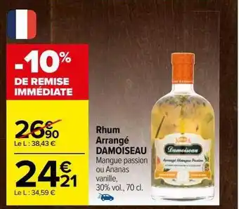 Carrefour Rhum arrangé damoiseau offre