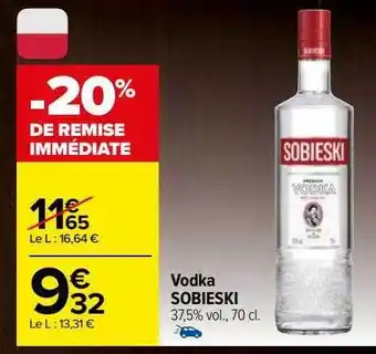 Carrefour Vodka sobieski offre