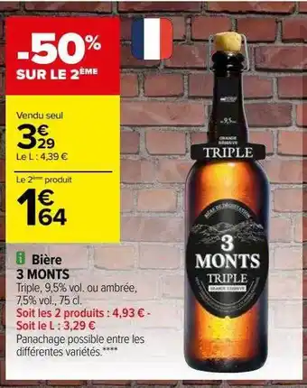 Carrefour Bière 3 monts offre