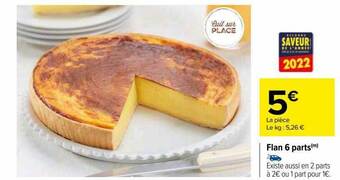 Carrefour Flan 6 parts offre