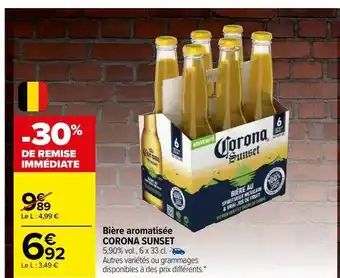 Bière aromatisée corona sunset