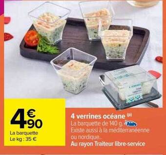 Carrefour 4 verrines océane offre