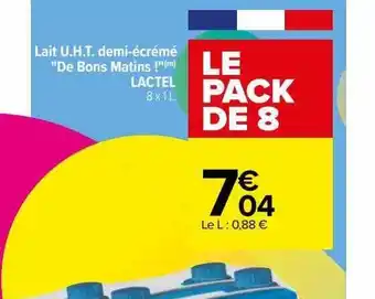 Carrefour Lait u.h.t. demi-écrémé offre