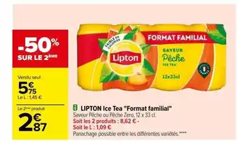 Carrefour Lipton ice tea offre