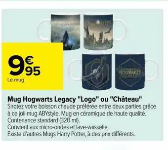 Carrefour Mug hogwarts legacy offre