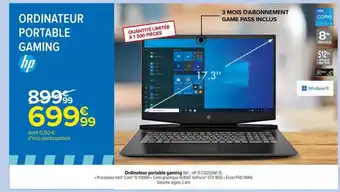 Carrefour Ordinateur portable gaming hp offre